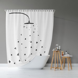 It&#39;s Raining Love Shower Curtain - funny shower curtain, cute shower curtain, lovely shower curtain