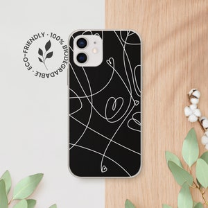 Eco-friendly Phone Case - Biodegradable Case, Plastic Free, iPhone 13 12 11 Pro Max Mini, Samsung Galaxy S21 S20 Ultra Plus, Love Heart