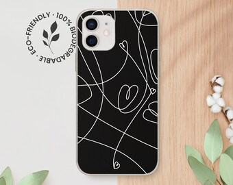 Eco-friendly Phone Case - Biodegradable Case, Plastic Free, iPhone 13 12 11 Pro Max Mini, Samsung Galaxy S21 S20 Ultra Plus, Love Heart