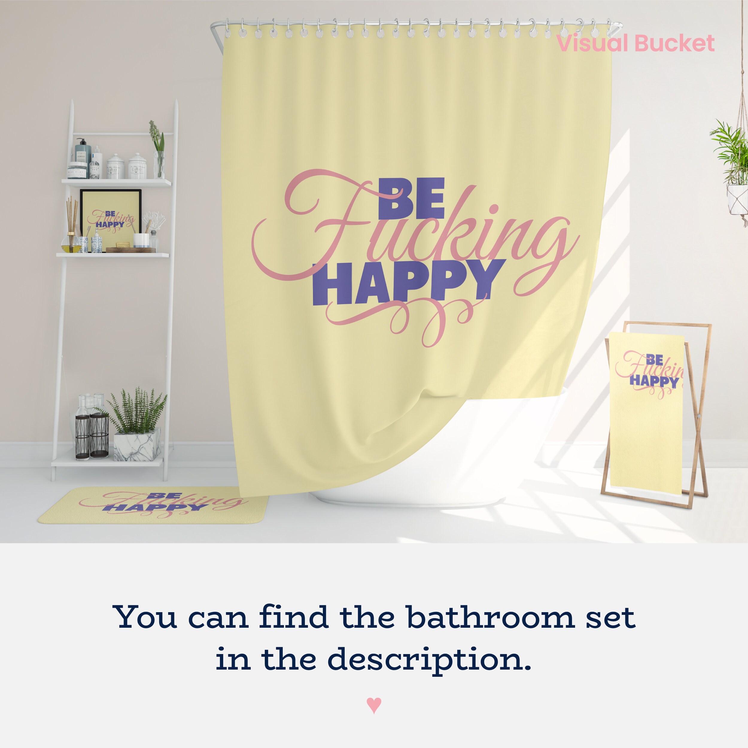 Be Fucking Happy Bath Mat único ducha bañera decoración Etsy