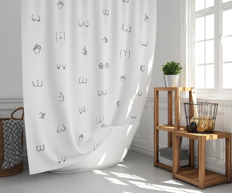 Butts and Boobies Shower Curtain Boobs Shower Curtain Butt - Etsy