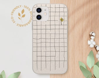 Eco-friendly Phone Case - Biodegradable Case, Plastic Free, iPhone 13 12 11 Pro Max Mini, Samsung Galaxy S21 S20 Ultra Plus, Yellow Flower