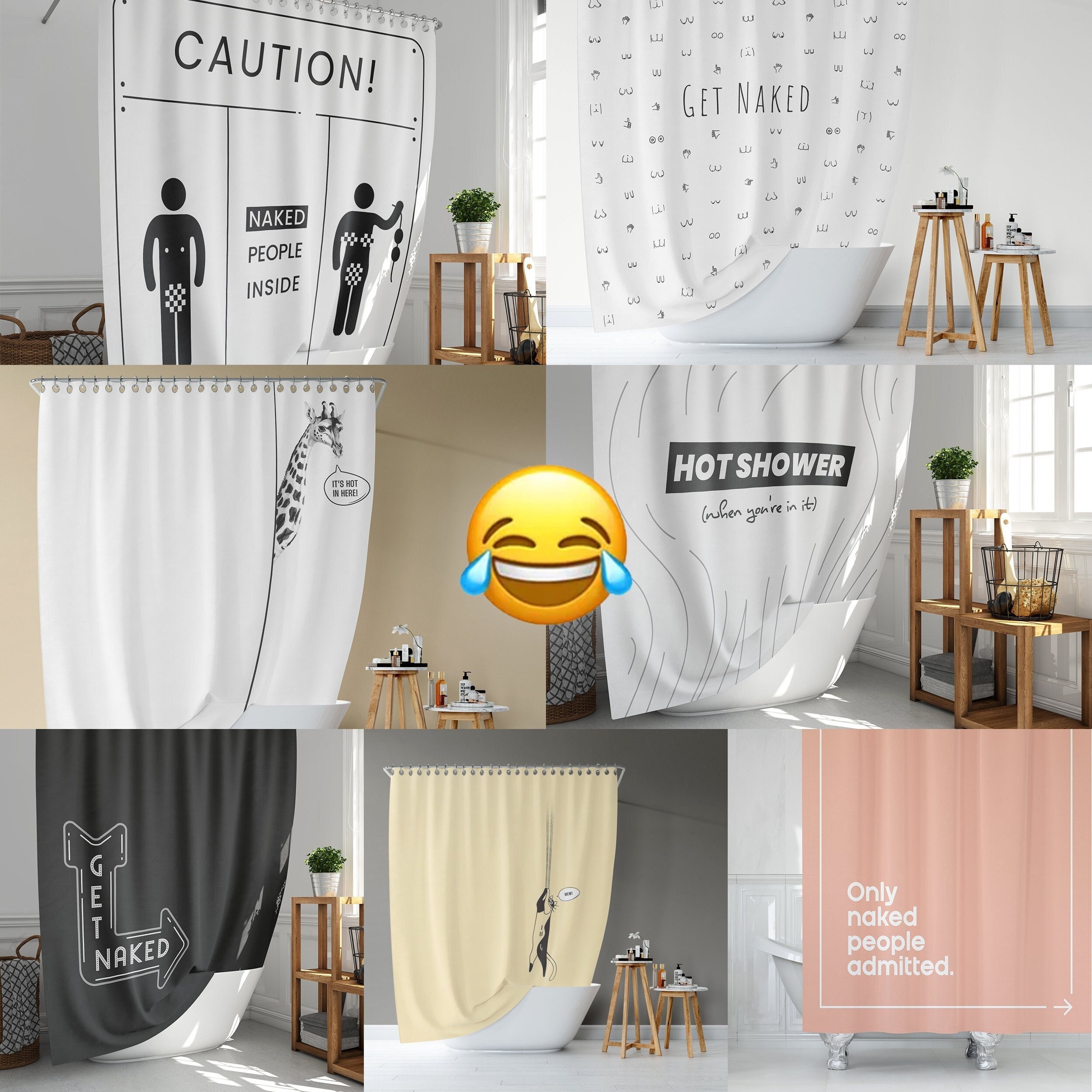 Humor Decor Shower Curtain, Stickman Meme Face Icon Looking at Computer  Joyful Fun Caricature Comic Design, Fabric Bathroom Set with Hooks, 69W X  70L