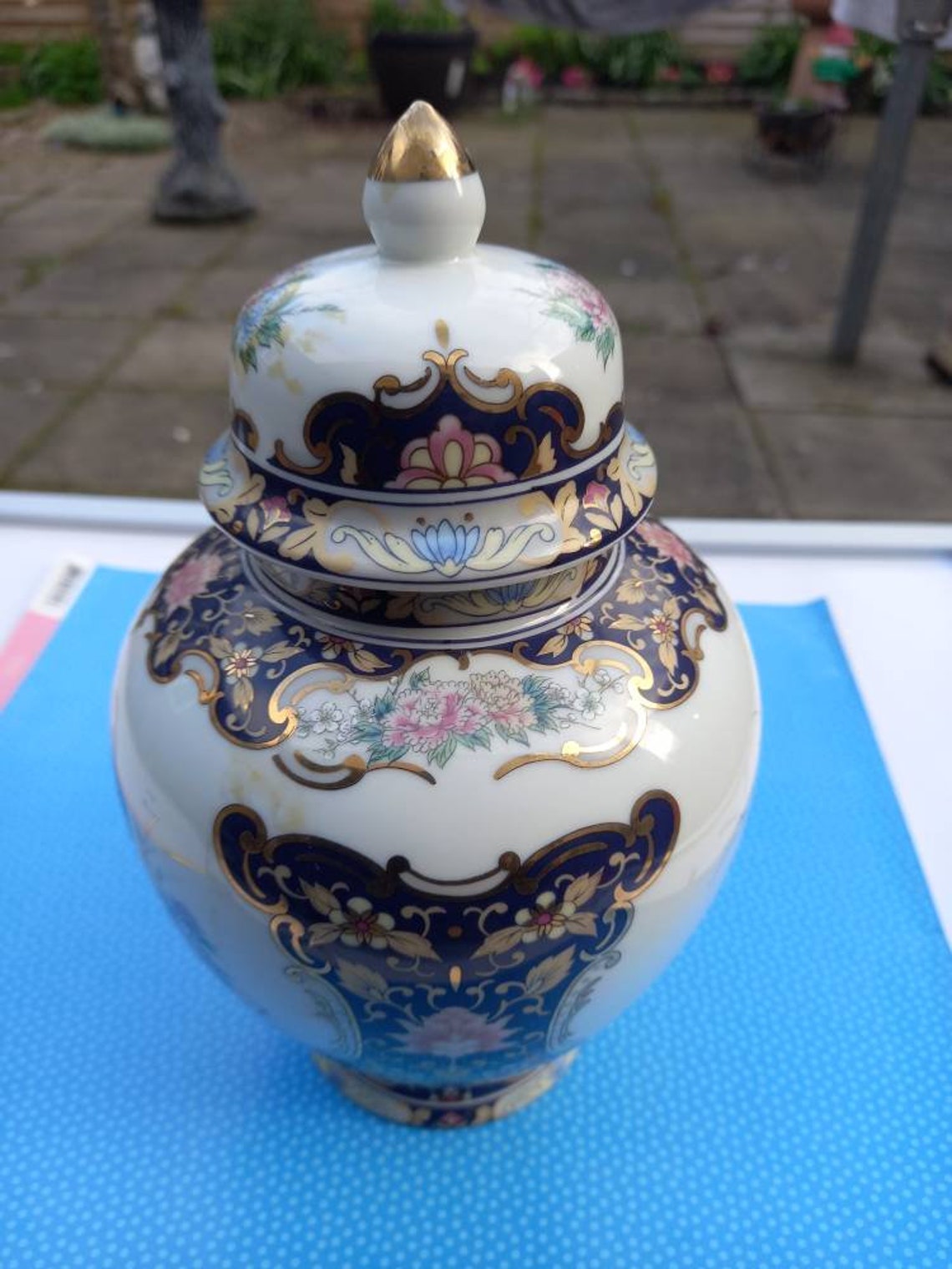 Japanese Peacock Decorative Lidded Floral Ginger Jar Etsy