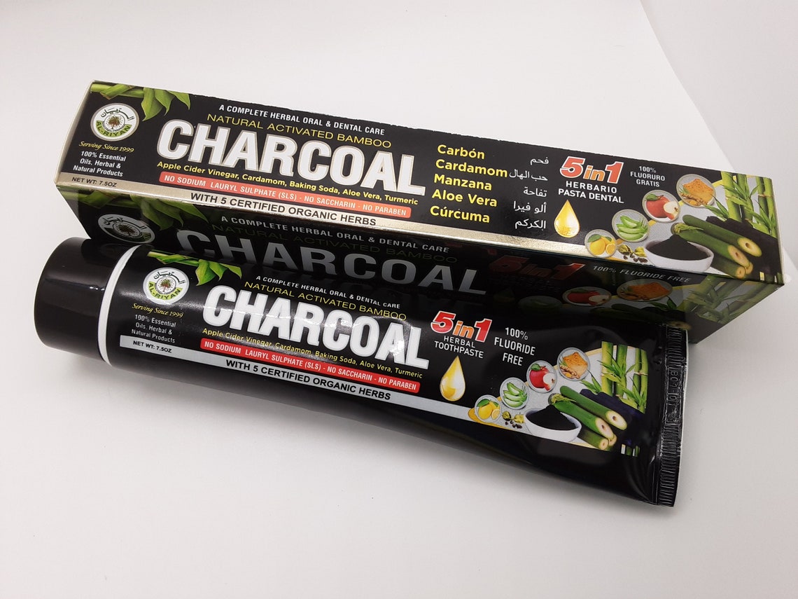 Charcoal Toothpaste Fluoride Free. Activated Charcoal Natural Etsy