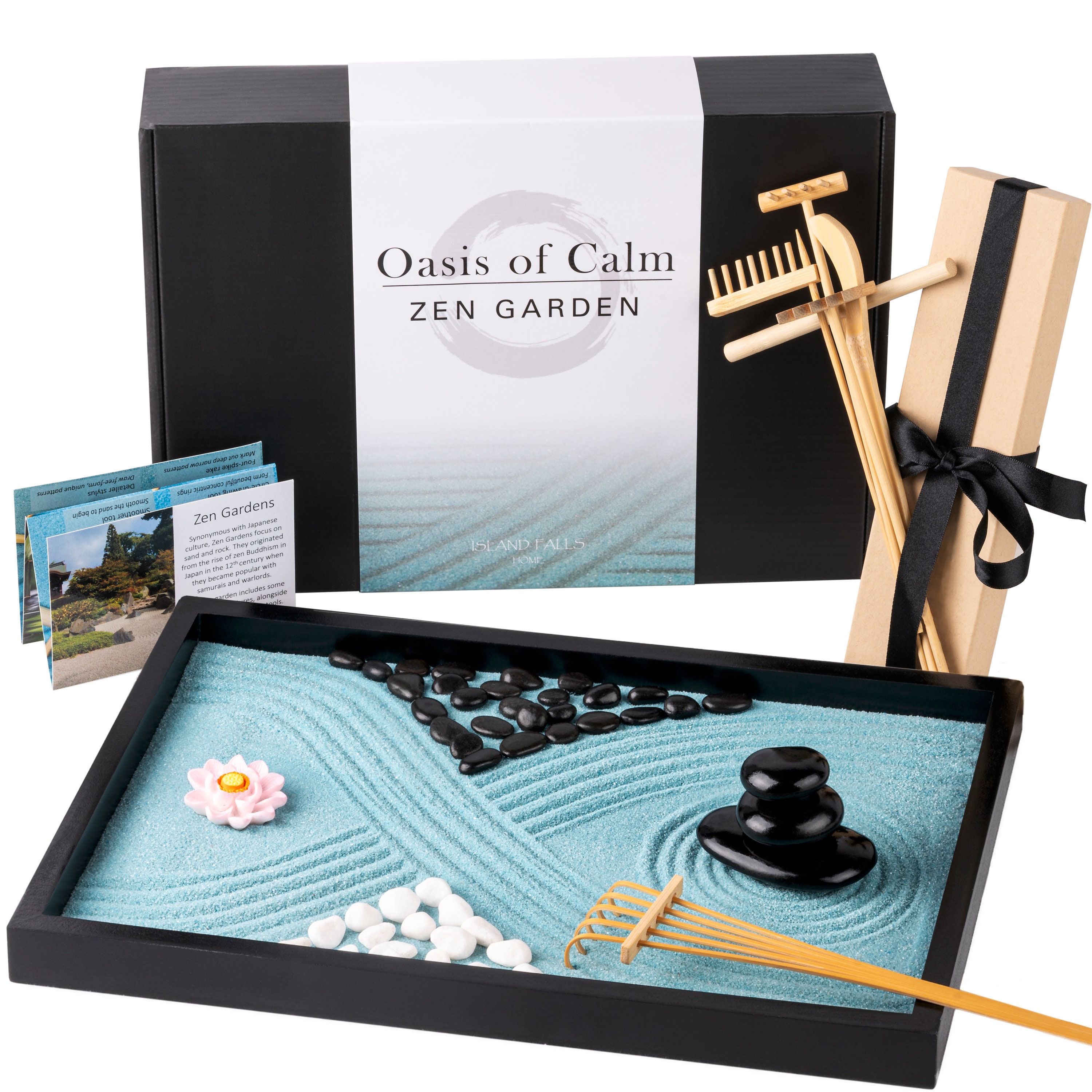 Oasis of Calm Zen Garden Kit 11x8". Premium Japanese Home Office Desk ...
