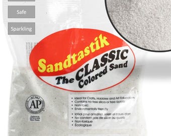 Sandtastik Safe Sand 1lb (454g) påse. Vit leksand för sandlåda, bord och sensoriska pyssel. För barn