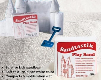Sandtastik Safe Sand 11,3 kg påse. Vit leksand för sandlåda, bord och sensoriska pyssel. För barn