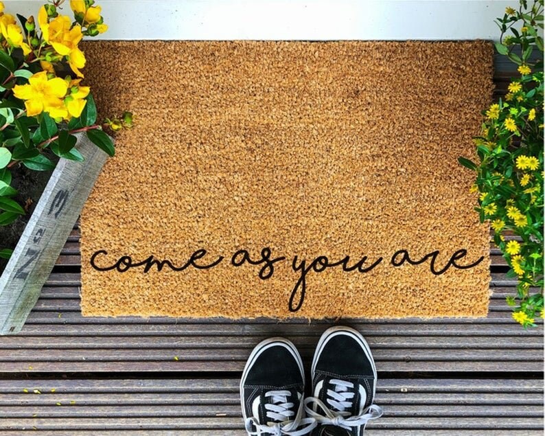 Mat Doormat Unique Doormat Come as you are Etsy