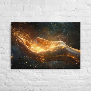 God Offering the Holy Spirit Canvas Print: Fiery Embers Artwork