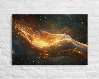God Offering the Holy Spirit Canvas Print: Fiery Embers Artwork