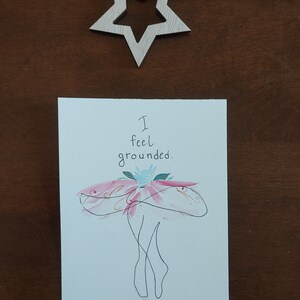 Aquarelle originale, Carte d'affirmation: I feel grounded.