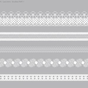 Vector lace trims library for Adobe Illustrator PART 1