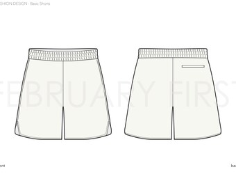 Basissportbroeken - Adobe Illustrator-sjabloon