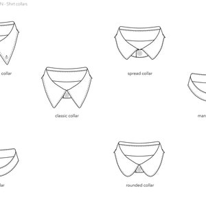 Vector Shirt Collars Library for Adobe Illustrator - Etsy