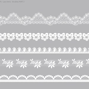 Vector lace trims library for Adobe Illustrator PART 2