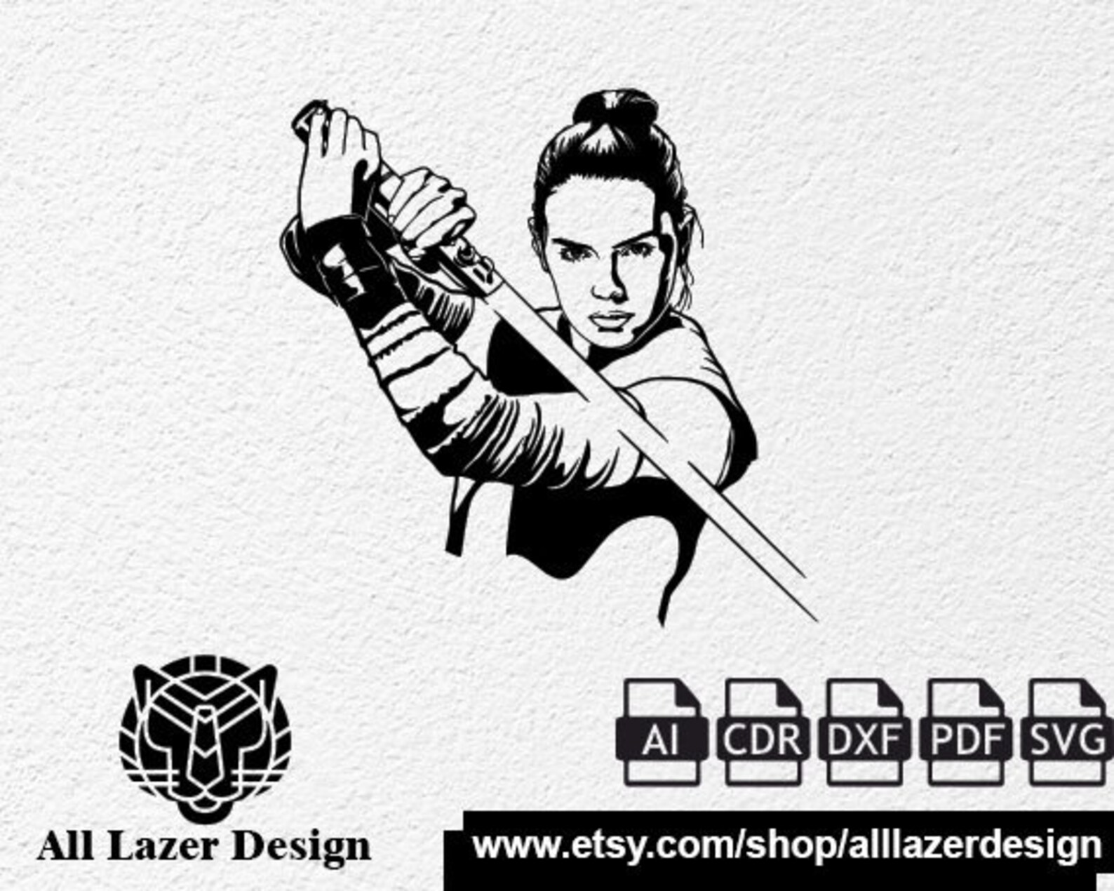 Rey Svg Star Wars Svg Star Wars Rey Cricut Stencil Cutting Etsy