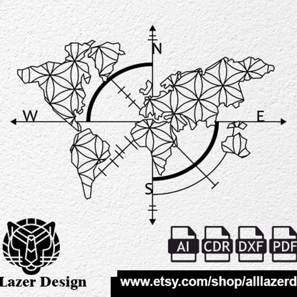 Sharpmap Dxf Metal world map dxf - Etsy Schweiz
