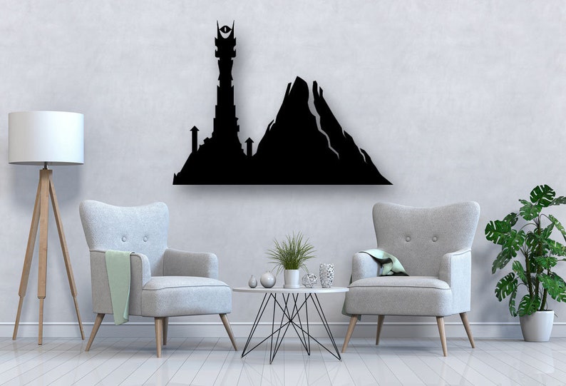 Lord of the Rings Mordor Laser Cut Svg Dxf Files Wall Sticker - Etsy
