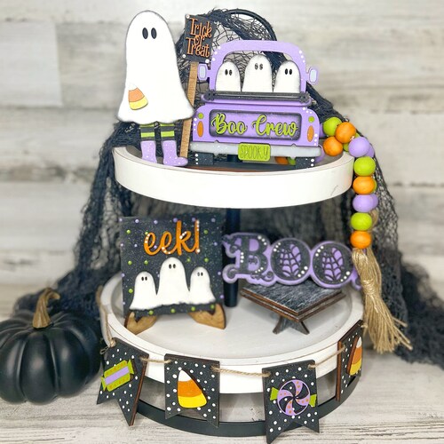 SPOOKY Halloween Tier Tray Set Etsy
