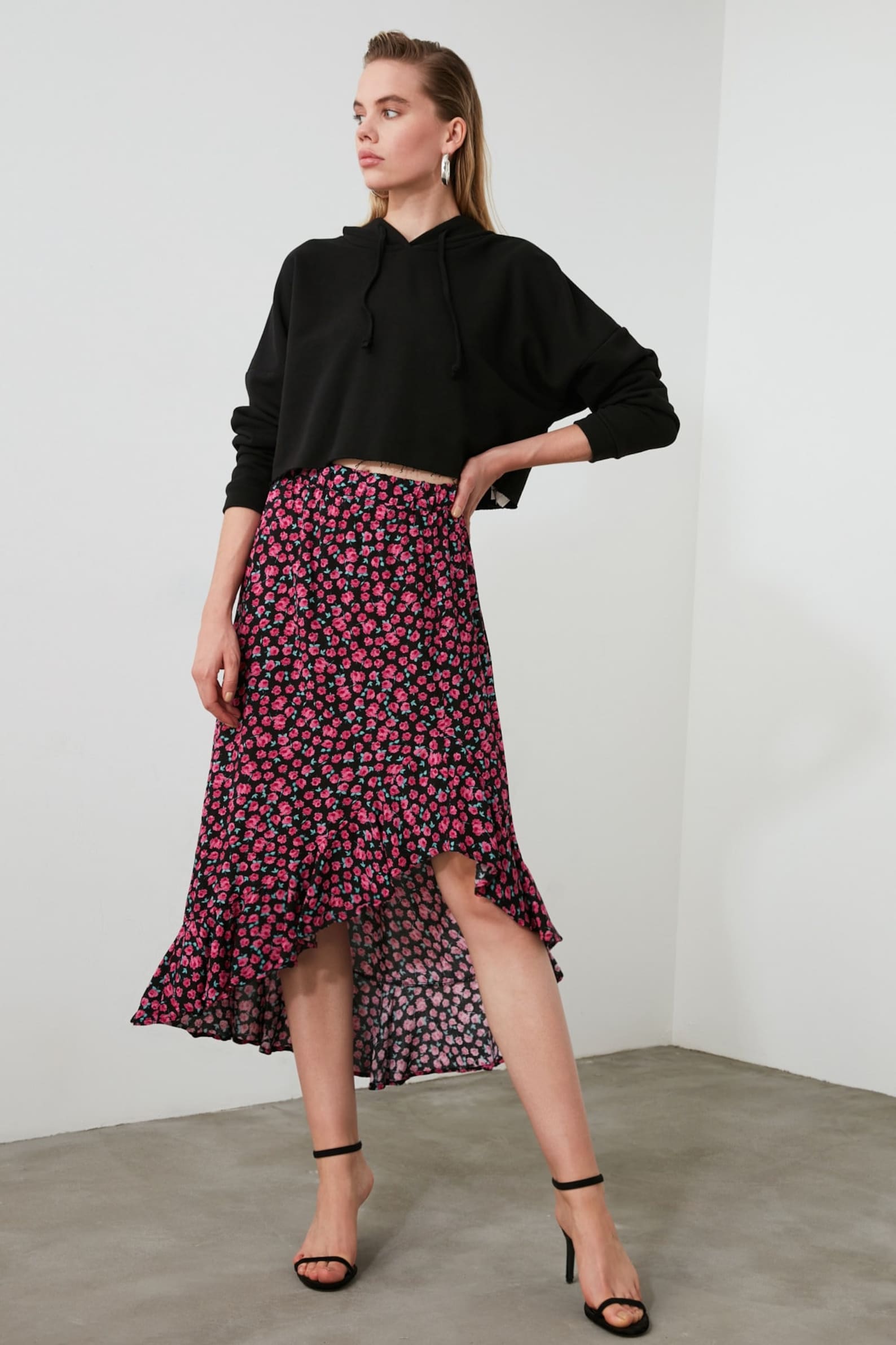 Pink Patterned Skirt Etsy
