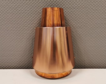 Unique copper wall lamp by Danish architect Bent Karlby. Made for the Østerport hotel in Copenhagen, hence the name Østerport Wall Lamp.