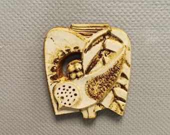 Beautiful wall relief with bird motif, made by Danish Søholm Ceramics on the island of Bornholm.