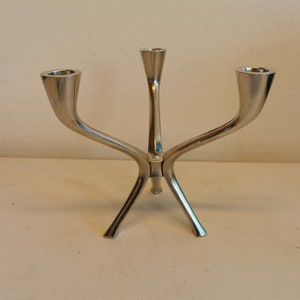 EXTREMELY rare candle holder with 3 arms, designed by Just Andersen/Denmark in the 1950s.