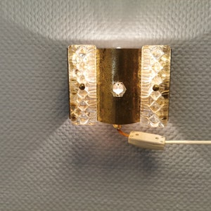 Danish, Design, Wall lamp, Vitrika, Brass, stained glass, 70s, beautiful, lamp