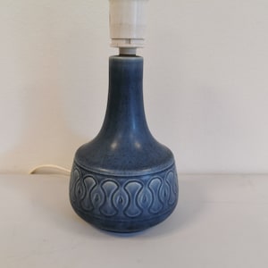 Beautiful table lamp Produced by Søholm Keramik/Bornholm (a famous Danish island).  Made in a very very beautiful light blue glaze.