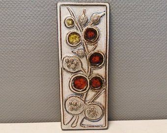 Large and very beautiful wall relief designed by Noomi Backhausen for Danish Søholm ceramics. Danish, retro, vintage, design, 1960s
