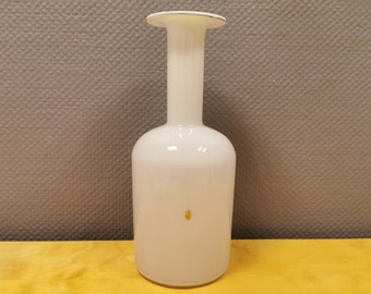 Huge Pure White Opaline-glass Holmegaard vase- Otto Brauer -  Denmark - 1960s - vintage, retro, design