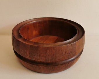 Huge Danish-designed bowl in solid teak.