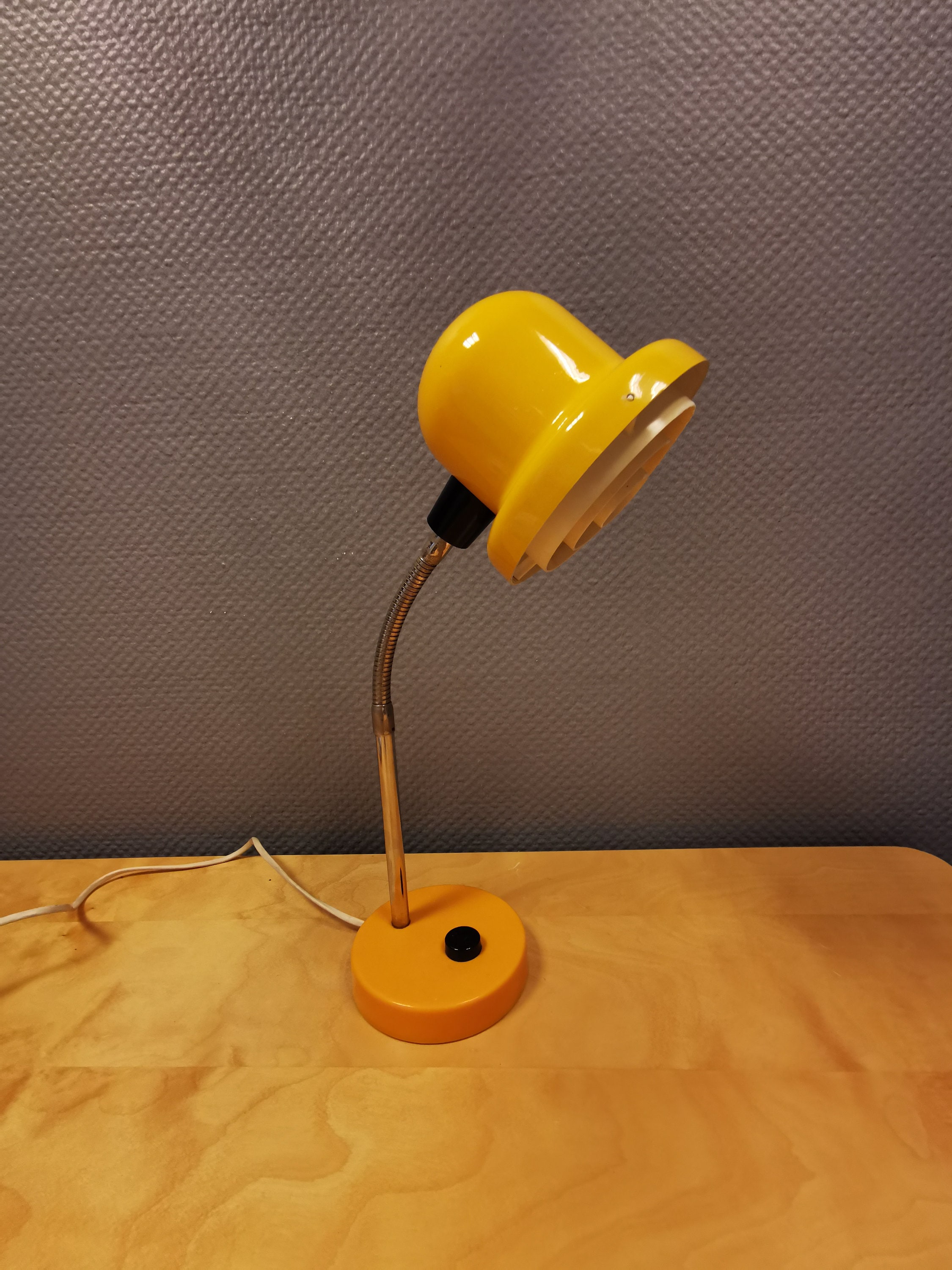 Vintage 1960s Hans Agne Jakobsson Elidus Desk Lamp is Great Yellow