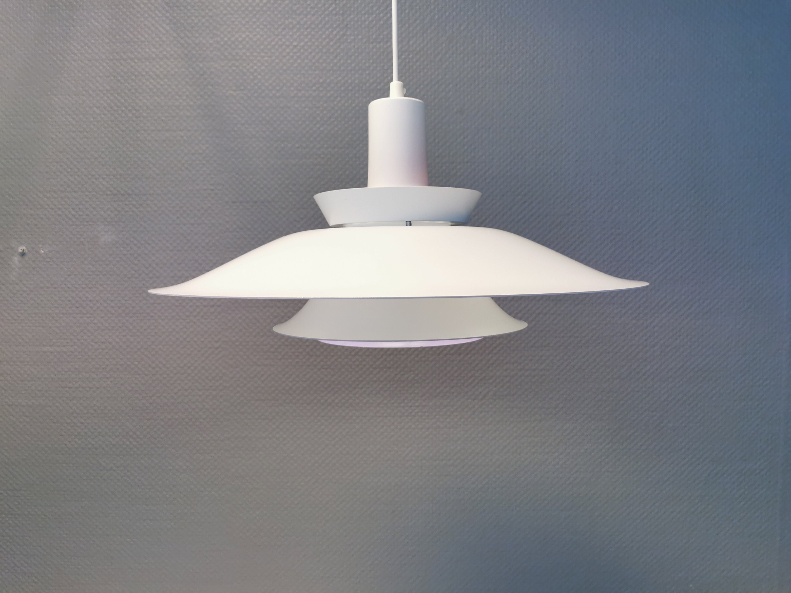 80s ヴィンテージ デンマーク製 E.S Horn ペンダントライト パープル