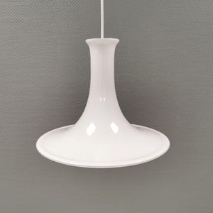 Beautiful Mandarin hanging lamp from Holmegaard, designed by Michael Bang 1983 Denmark.