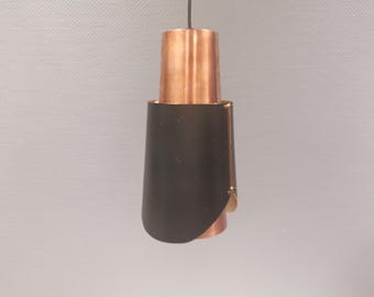Bent Karlby Copper Pendant Lamp, Lyfa Denmark 1960s, Østerport Model