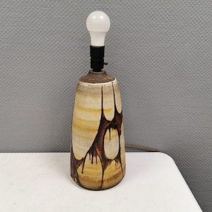 1970s Danish Ceramic Table Lamp by Inge Lise Eder