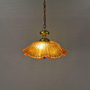 Hanging lamp in multiple layers of glass. Danish and produced by Vitrika in the 1980s