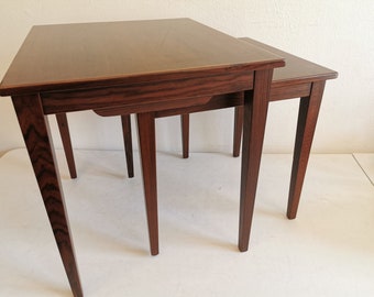 Mid-Century Rosewood Nesting Tables, Bent Silberg Design, Furniture of Denmark