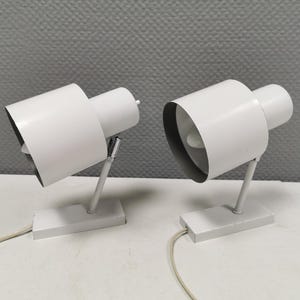 A set of beautiful wall lamps by Jo Hammerborg for Fog & Mørup Denmark. Model alfa, from 1969.