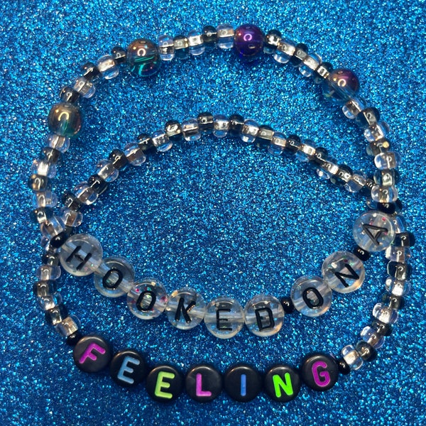 Hooked On A Feeling Bracelet Set Superheroes Galaxy Layering Bracelets Stackable Word Jewelry