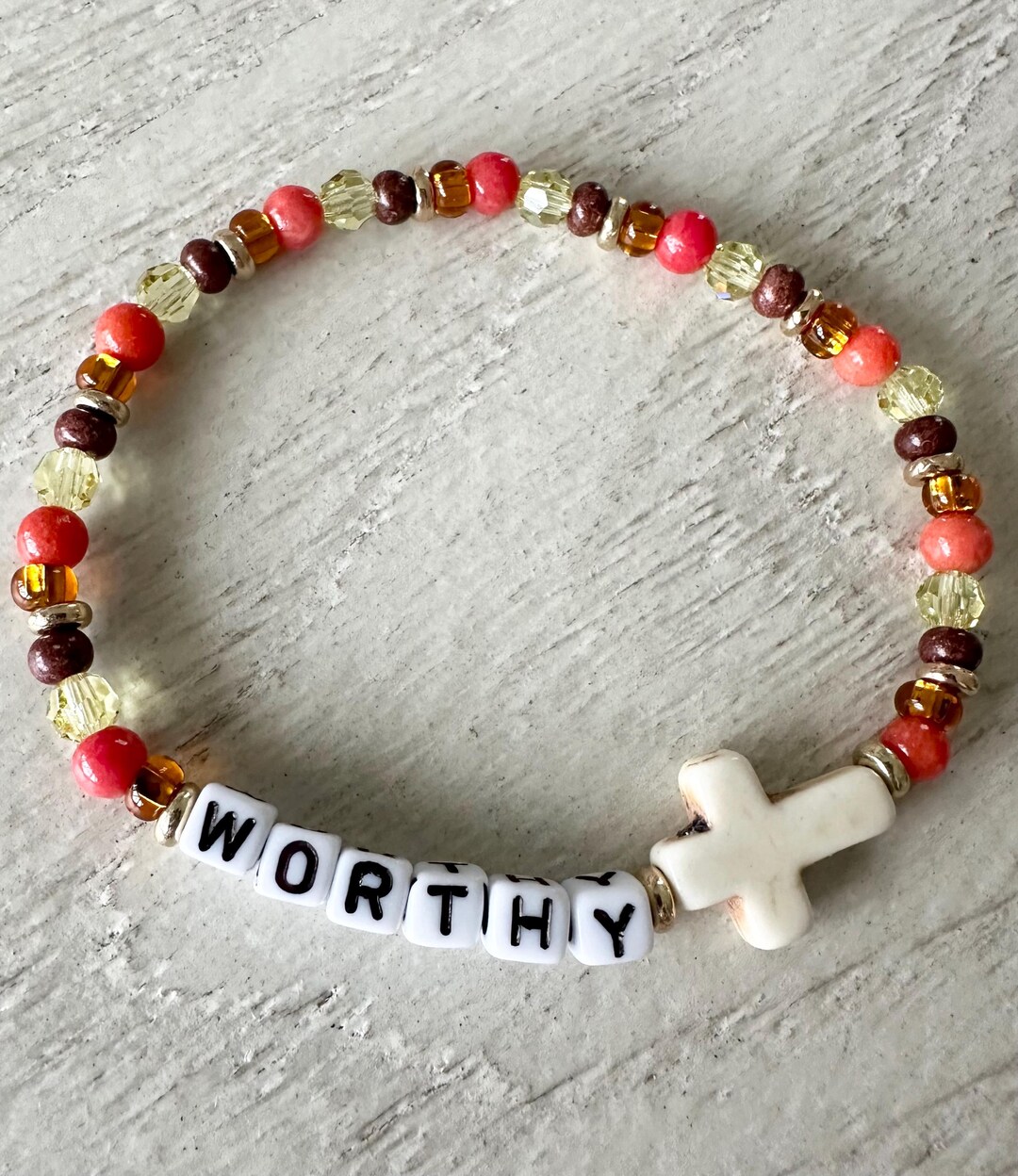 Worthy Cross Bracelet Religious Faith God Christ Christian Jewelry ...