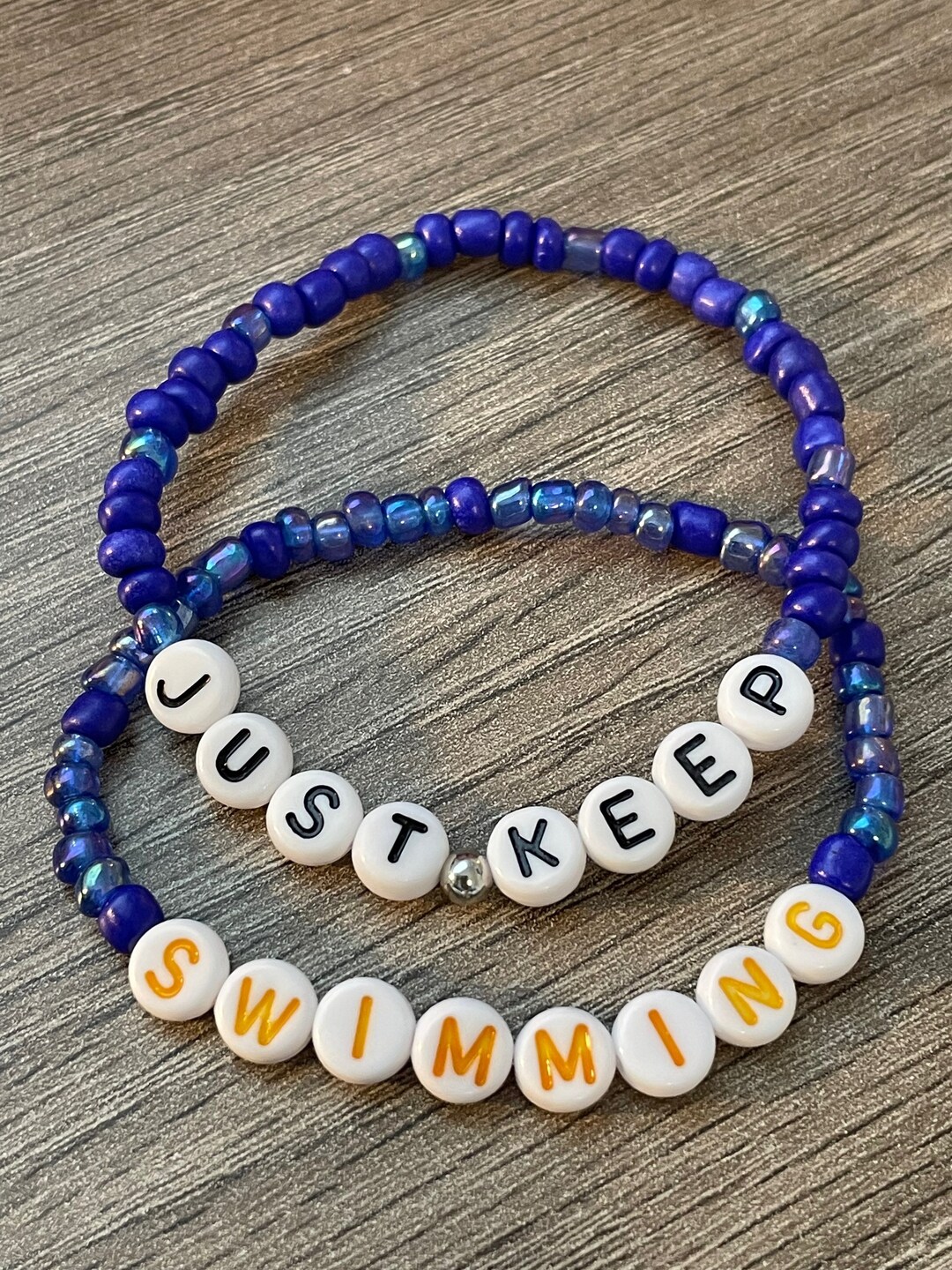 Just Keep Swimming Bracelet Stack Set Theme Park Style Etsy