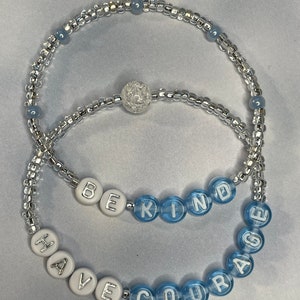 Have Courage Be Kind Bracelet Set Fairytale Castle Princess Fairy Godmother Glass Slipper Pumpkin At Midnight Mouse Ears Jewelry
