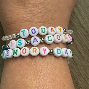 Core Memory Bracelet Stackable Layering Theme Park Style Today is A ...