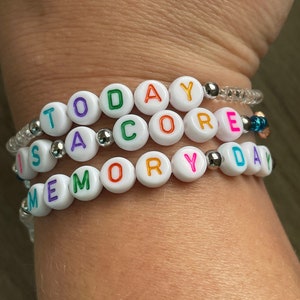 Core Memory Bracelet Stackable Layering Theme Park Style Today is A ...