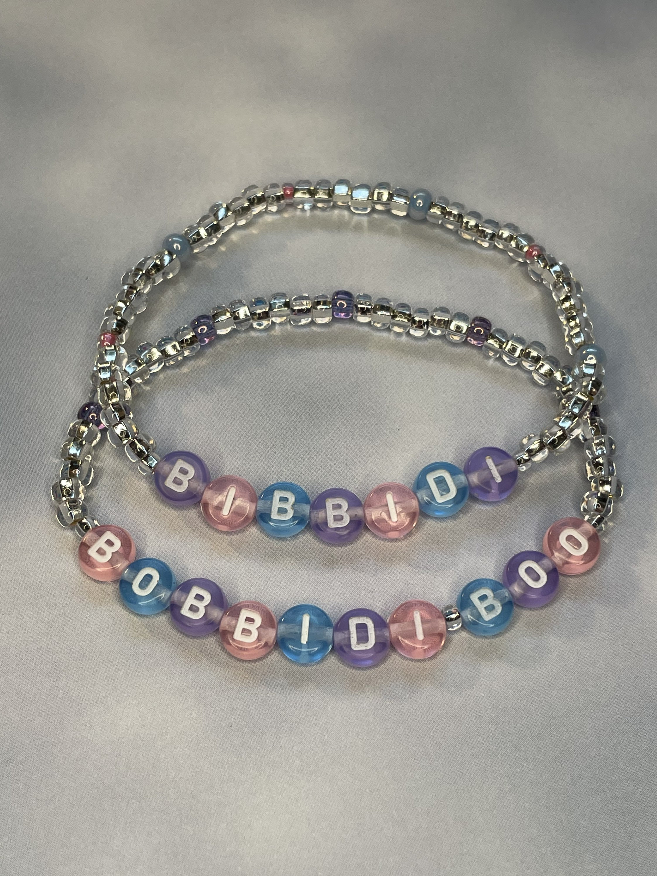 Bibbidi Bobbidi Boo Bracelet Set Princess Fairy Godmother Castle Inspired Fairytale Word Stackable Park Accessory