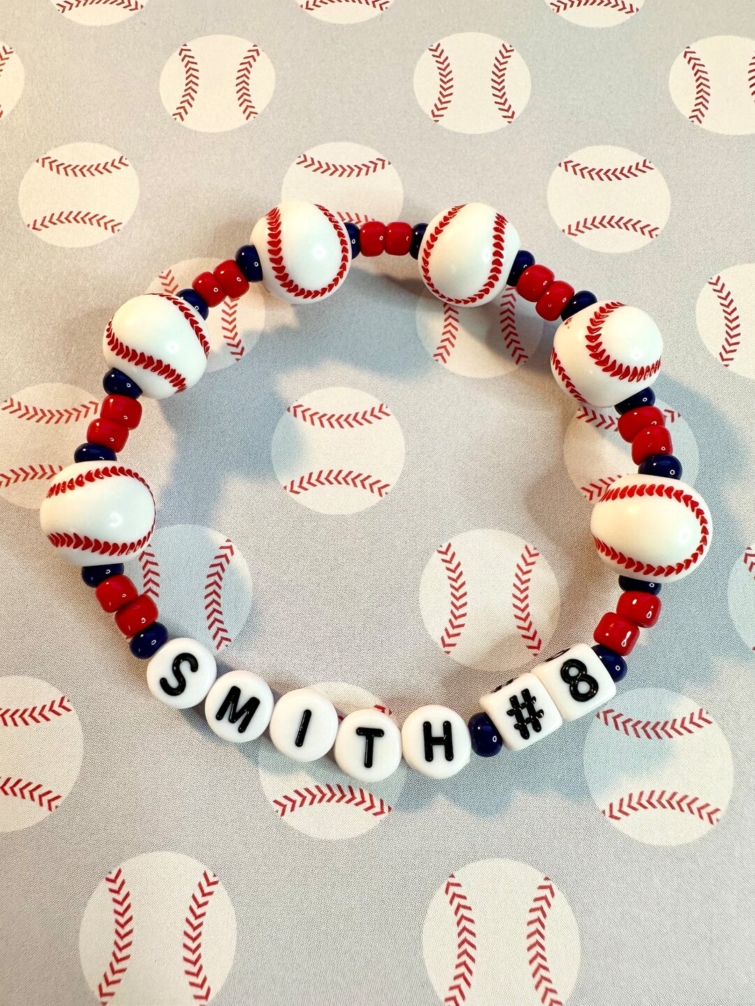 Baseball Number Name Custom Personalized Bracelet Team Player - Etsy