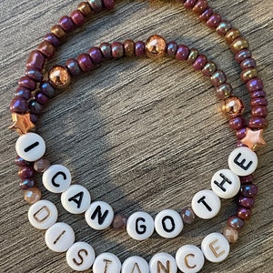 I Can Go The Distance Bracelet Stack Motivational Runner Princess Marathon Inspired Theme Park Style Jewelry Accessory